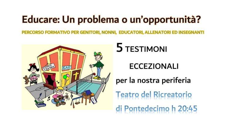 Educazione, cinque incontri a Pontedecimo