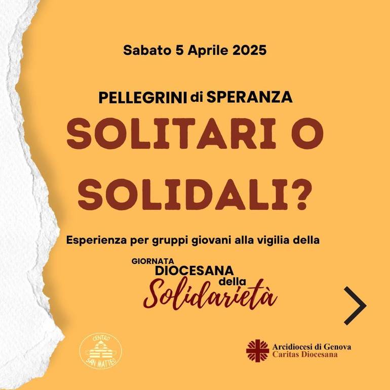 Giornata diocesana della solidarietà: le attività per i giovani