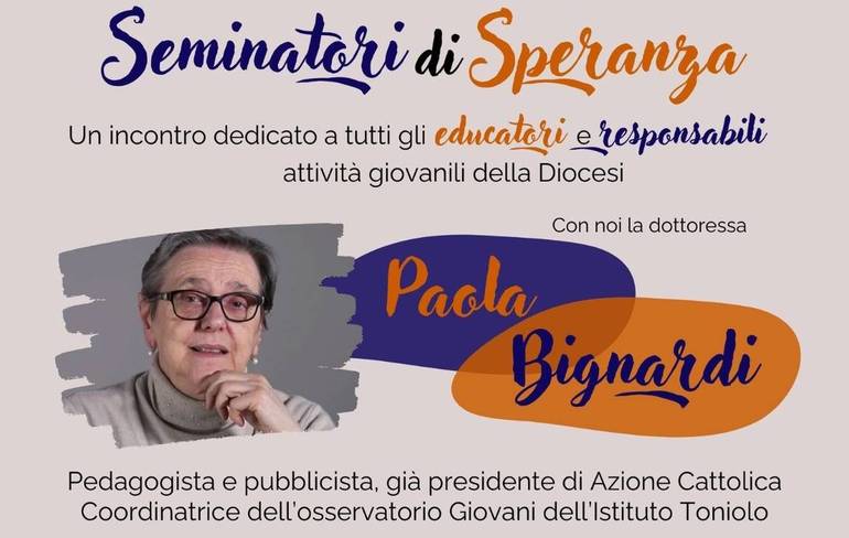 "Seminatori di speranza": il 21 settembre l'incontro educatori e responsabili delle attività giovanili