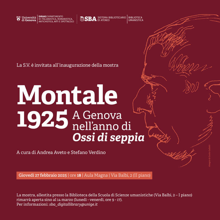 100 anni di "Ossi di seppia": all'Università di Genova la mostra dedicata