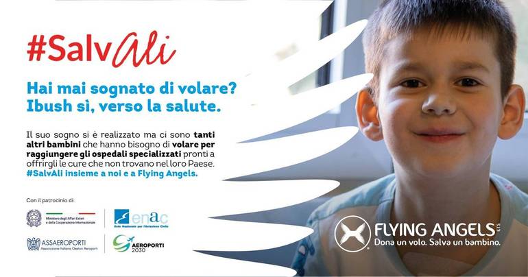 Flying Angels: campagna di sensibilizzazione per le cure dei bimbi nel mondo